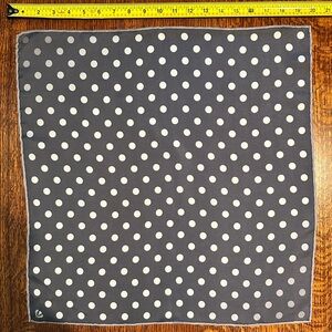 Polka dot scarf with thistle flower detail